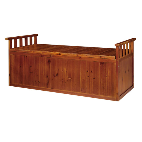 Gardeon Buitenopbergbank – 129 cm Houten Tuin Toy Chest