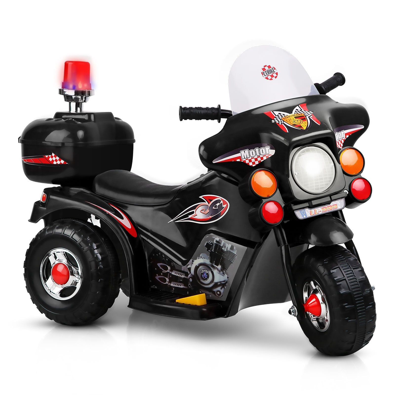 Rigo Kids Elektrische Politie Motorfiets – 6V Accu