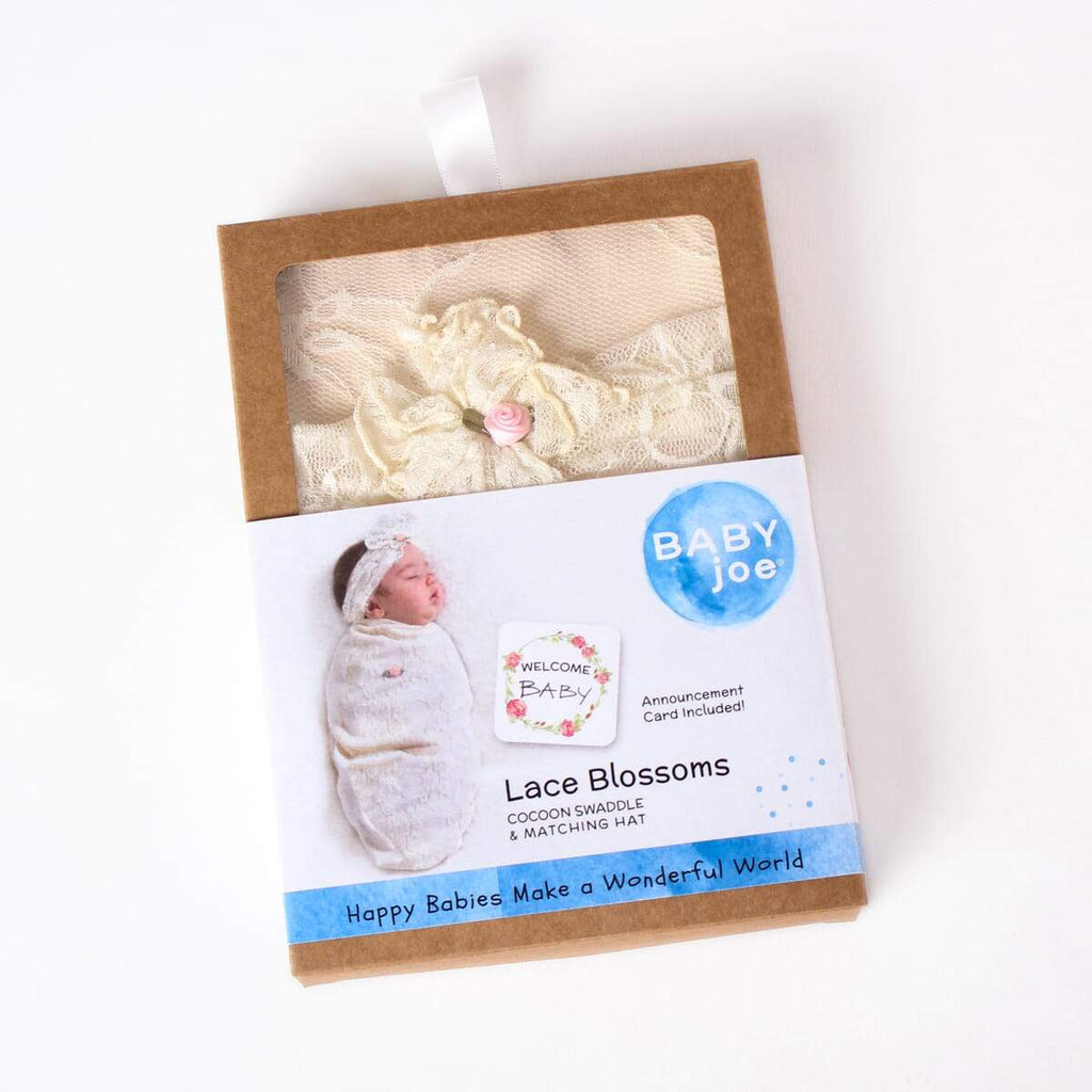 Babyshower Cadeau - Warme Cocoon Swaddle voor Baby's (meisjes) met aankondigingskaart